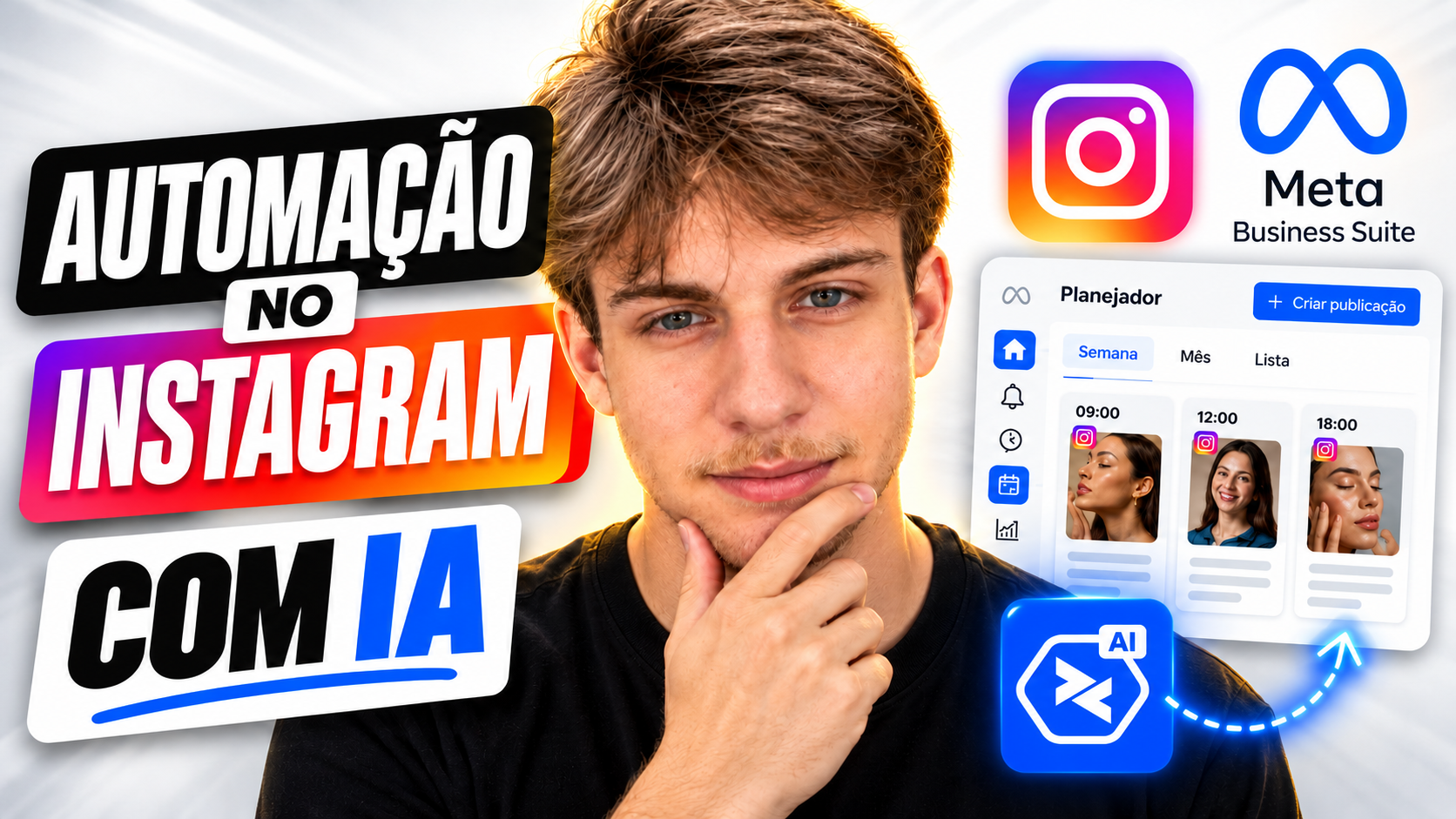 Leo apresenta o tutorial de automação no Instagram com IA