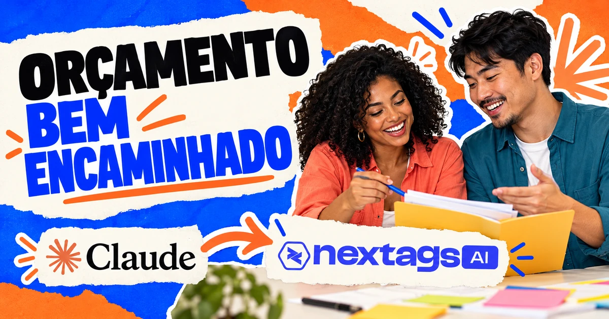 Como usar Claude na Nextags para atender pedidos de orçamento ORÇAMENTO BEM ENCAMINHADO, com os logos do Claude e da Nextags