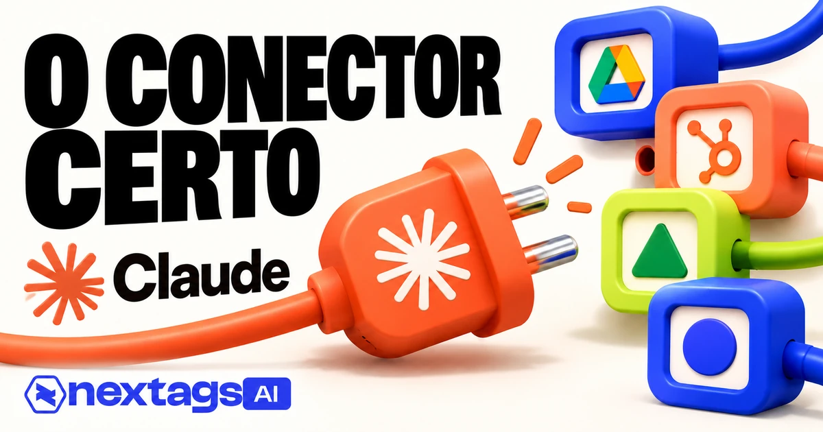 O CONECTOR CERTO, com os logos do Claude e da Nextags