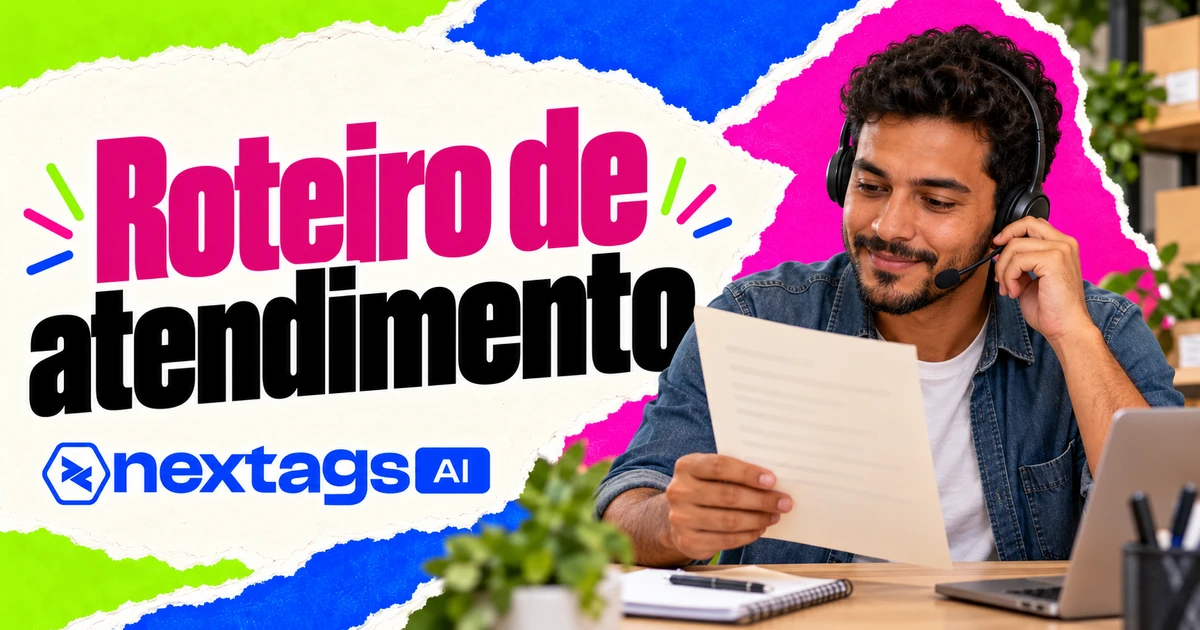 Capa Nextags com o tema Roteiro de atendimento.
