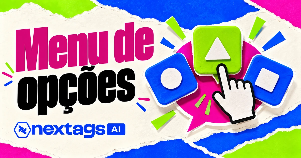 Capa Nextags com o tema Menu de opções.