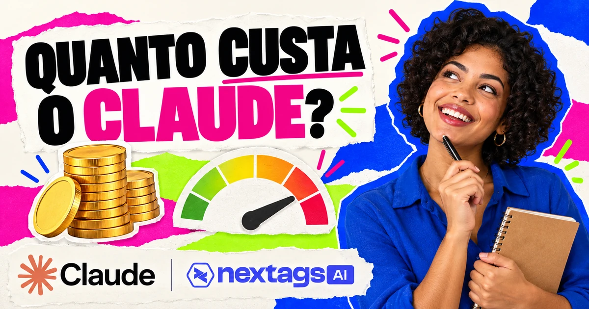 QUANTO CUSTA O CLAUDE?, com os logos do Claude e da Nextags