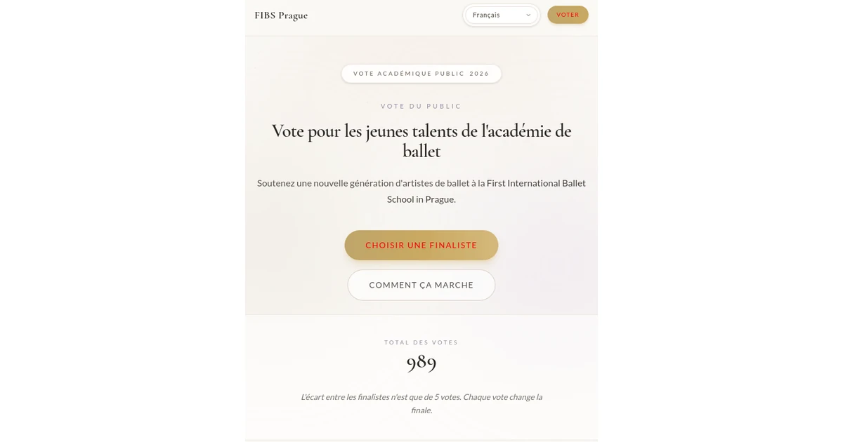 Página de votação registrada no alerta sobre contas do WhatsApp.