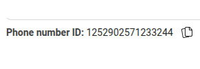 Campo Phone number ID na captura da Meta.