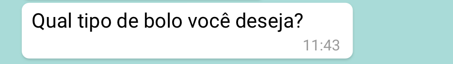 Mensagem em uma conversa.