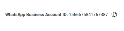 Campo WhatsApp Business Account ID na captura da Meta.