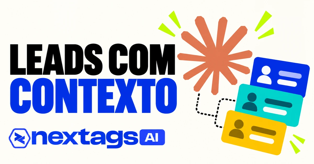 Como usar Claude na Nextags para qualificar leads e registrar informações LEADS COM CONTEXTO, com os logos do Claude e da Nextags